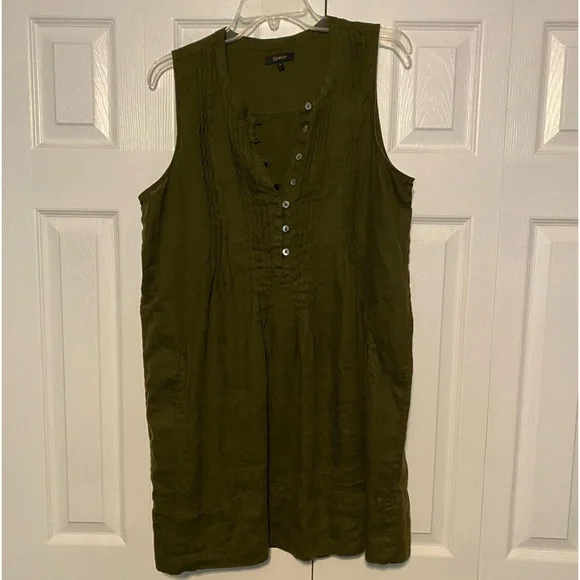 100% European Linen Sleeveless Swing Dress - Picture 8 of 8